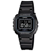 Casio – Montre enfant digitale noire avec bracelet en caoutchouc noir – LA-20WH-1BDF