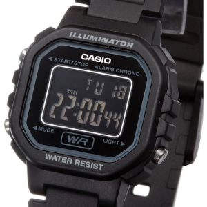 Casio – Montre enfant digitale noire avec bracelet en caoutchouc noir – LA-20WH-1BDF