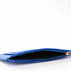 Portefeuille zippé bleu