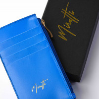 Portefeuille zippé bleu