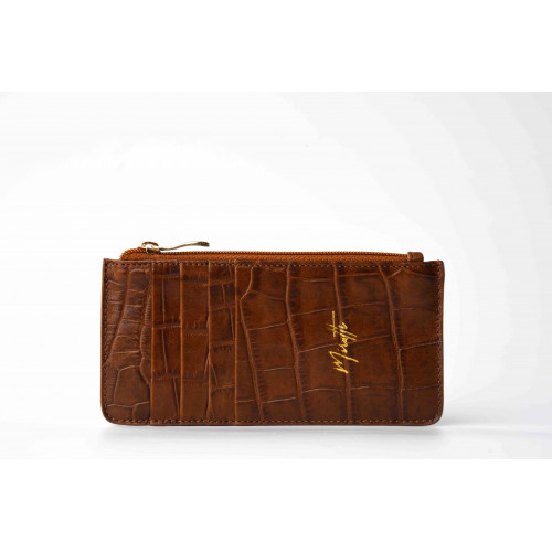 Portefeuille zippé croco chocolat
Portefeuille zippé croco chocolat