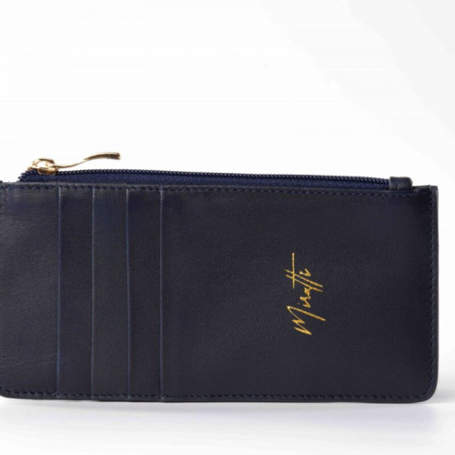 Portefeuille zippé bleu marine
Portefeuille zippé bleu marine