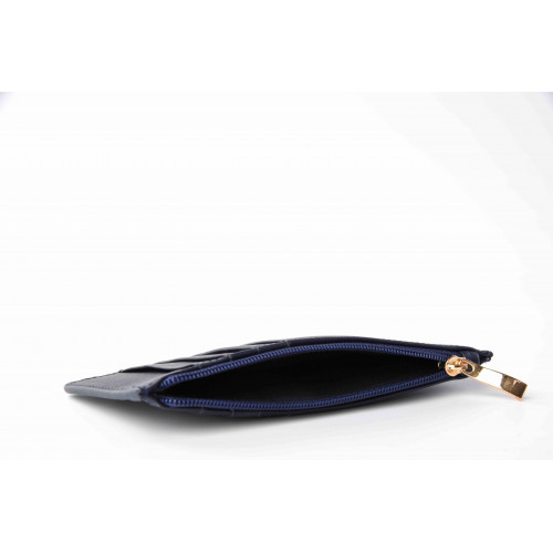 Portefeuille zippé bleu marine
Portefeuille zippé bleu marine