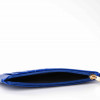 Portefeuille zippé bleu royal