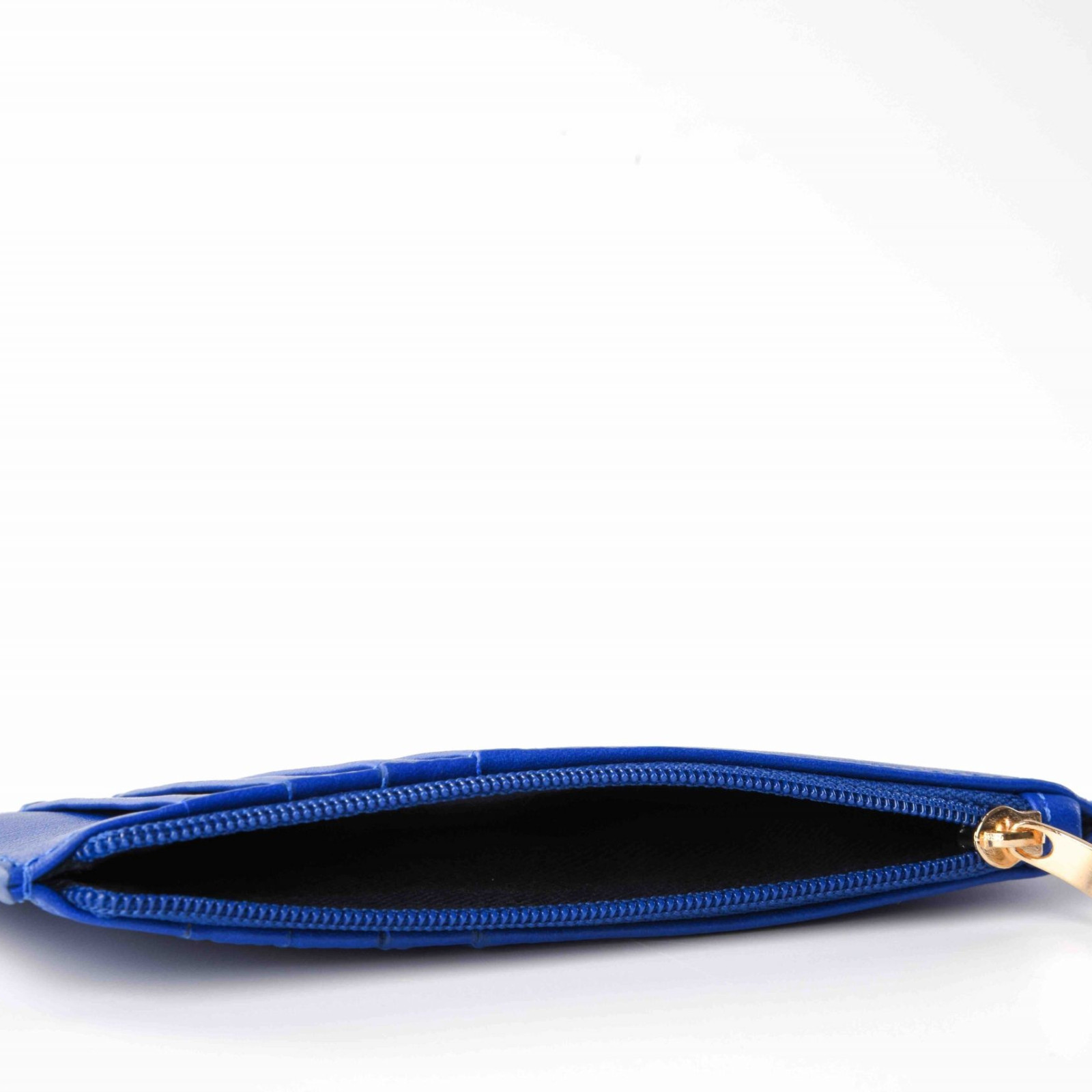 Portefeuille zippé bleu royal