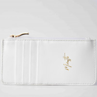 Portefeuille zippé blanc