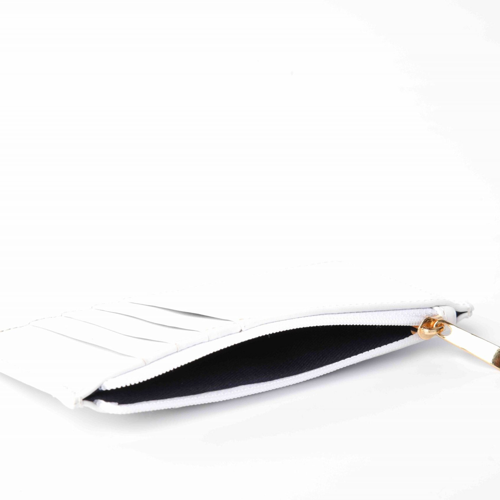 Portefeuille zippé blanc