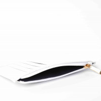 Portefeuille zippé blanc