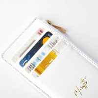 Portefeuille zippé blanc