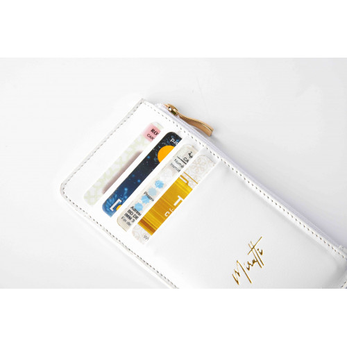 Portefeuille zippé blanc
Portefeuille zippé blanc
