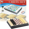 Coffret 4 en 1 : Échecs, Dames, Serpents et Échelles