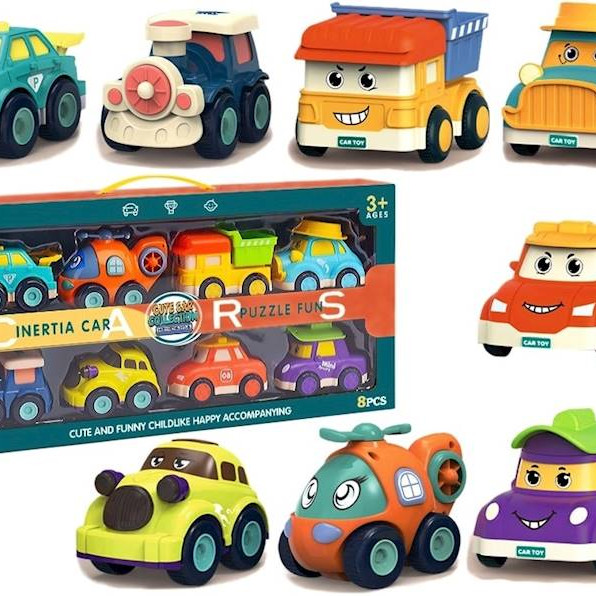 Pack Voitures Inertielles Premium – 8 Pièces de Plaisir et de Couleurs