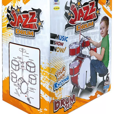 Batterie Jazz pour Enfants - 6 Pièces (Drum Set)