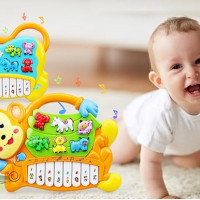 Piano Musical Éducatif en Forme de Singe pour Bébé