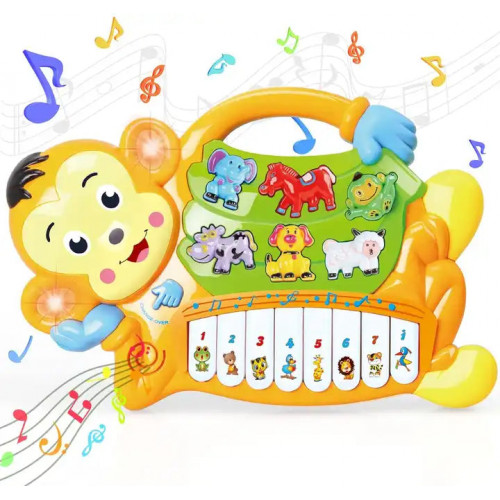 Piano Musical Éducatif en Forme de Singe pour Bébé