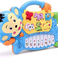 Piano Musical Éducatif en Forme de Singe pour Bébé (bleu)
