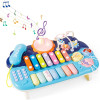 Piano Musical Multifonction pour Bébé - Éveil Musical Complet (bleu)