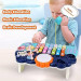 Piano Musical Multifonction pour Bébé - Éveil Musical Complet (bleu)