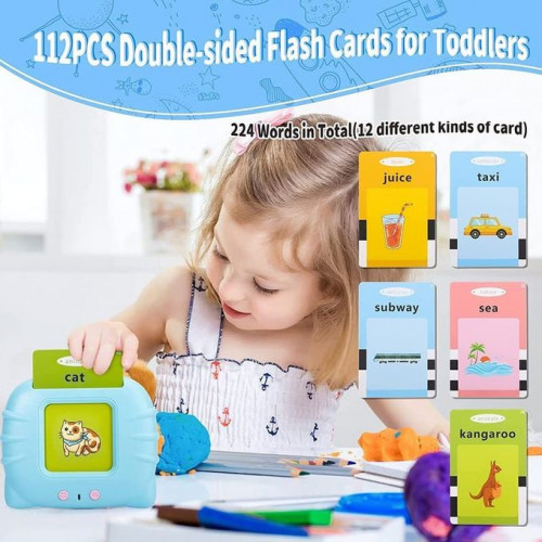 Cartes Flash Parlantes Petits Machine à Lire avec 224 Mots (anglais et arabe)