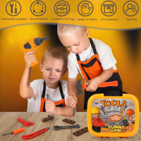 Valise Outils 4 en 1 – 35 Pièces de Bricolage pour Enfants