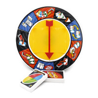 Jeux de Société,Mattel jeux UNO SPIN, jeu de société Spin, licence cartes à jouer, jeu et jouets de fête, Jeu de cartes avec plateau