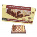 Coffret de jeu en bois Echecs, Dames, Backgammon Coffret de jeu en bois Echecs, Dames, Backgammon
