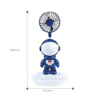 Ventilateur Rieur Astronaute 3-en-1 – Lumière, Support Téléphone & Rechargeable