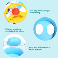 Bouée de natation pour enfant en forme de voiture avec volant