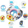 Bouée de natation pour enfant en forme de voiture avec volant