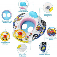 Bouée de natation pour enfant en forme de voiture avec volant