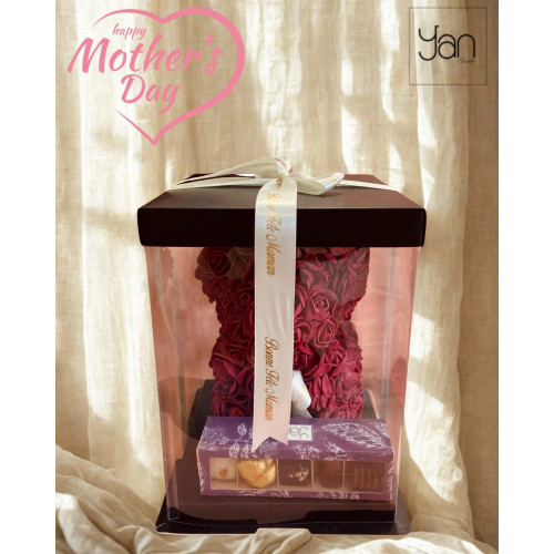 Ours en Fleurs et boite Chocolats -fête des mères Ours en Fleurs et boite Chocolats -fête des mères