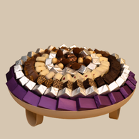 PLATEAU RONDE BEIGE G 1270G