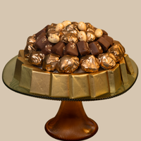 COUPE EN VERRE TRANSPARENT A PIED BRONZE M 670G