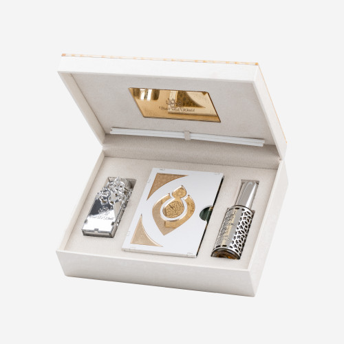 Coffret Bait El Khalil Coran + Parfum Arabe + Diffuseur - Beige - Coffret Bait El Khalil Coran + Parfum Arabe + Diffuseur - Beige -