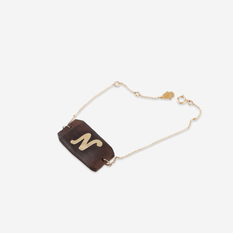 Bracelet Oud Or Avec Motif N