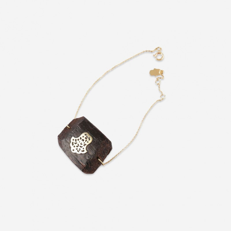 Bracelet Oud Or Avec Motif Khmisa