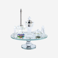 Pack Cristal Elegance Rond avec Support Silver