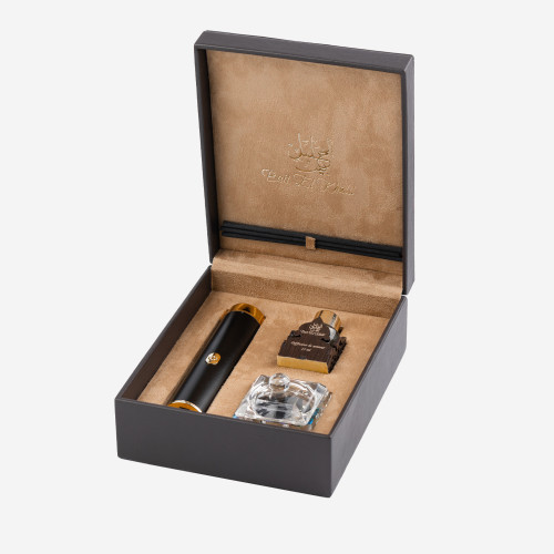 Coffret Diffuseur + Mbikhra Pour Voiture - Marron - Coffret Diffuseur + Mbikhra Pour Voiture - Marron -