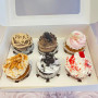 Cup cakes variés fourrées Boite de 6