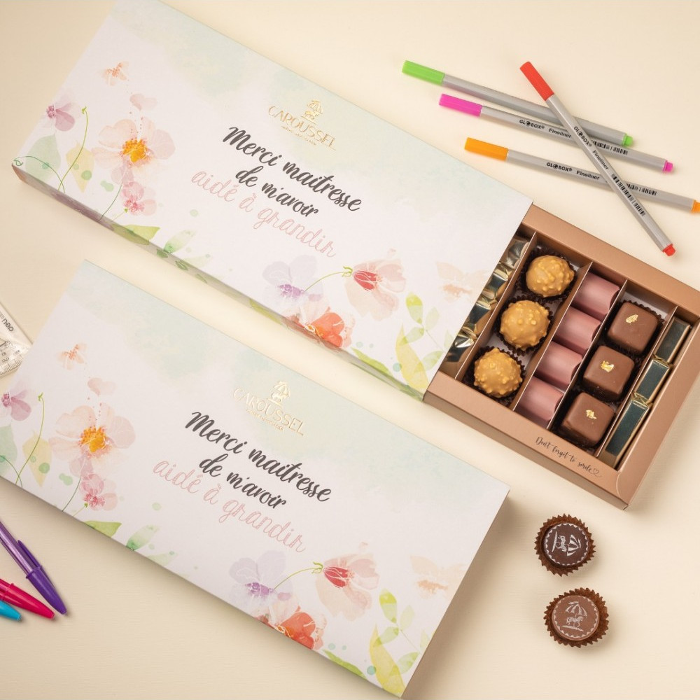 500g - Cadeau Maitresse - Plateau chocolat