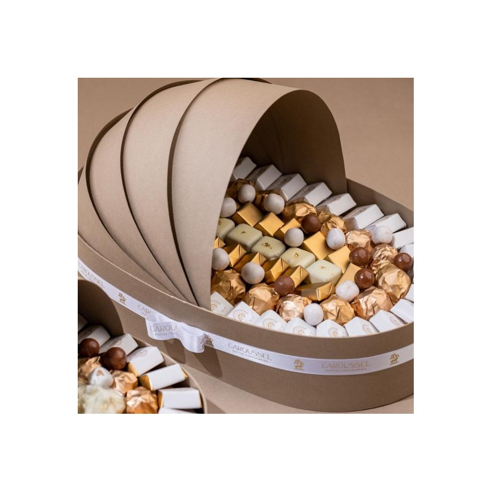 Grand couffin TAUPE- Chocolat