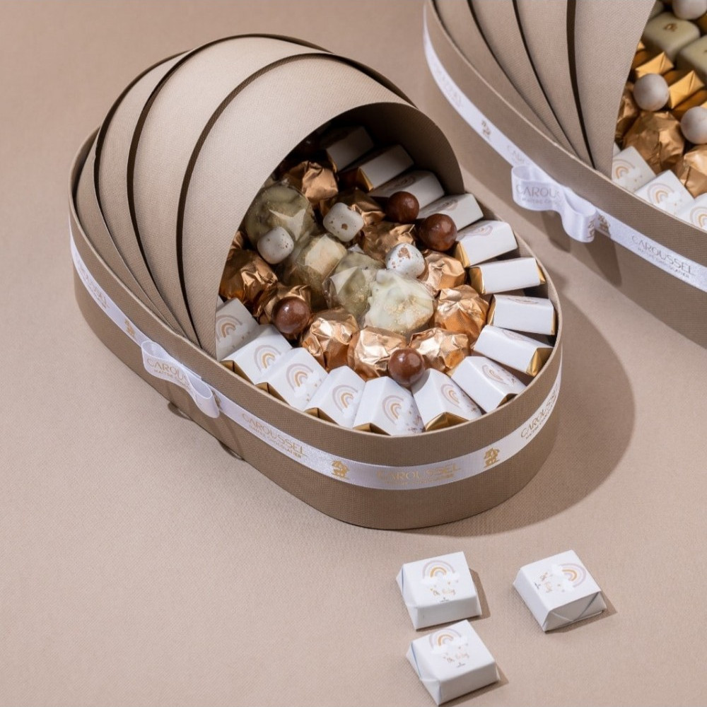 Couffin Moyen taupe - Chocolat