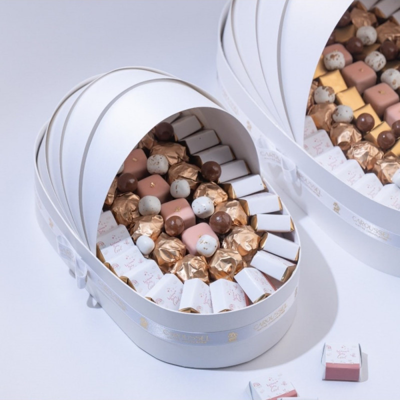 Couffin Moyen Blanc - Chocolat