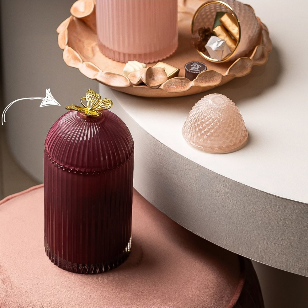 Bonbonnière Papillon chocolat - Burgundy