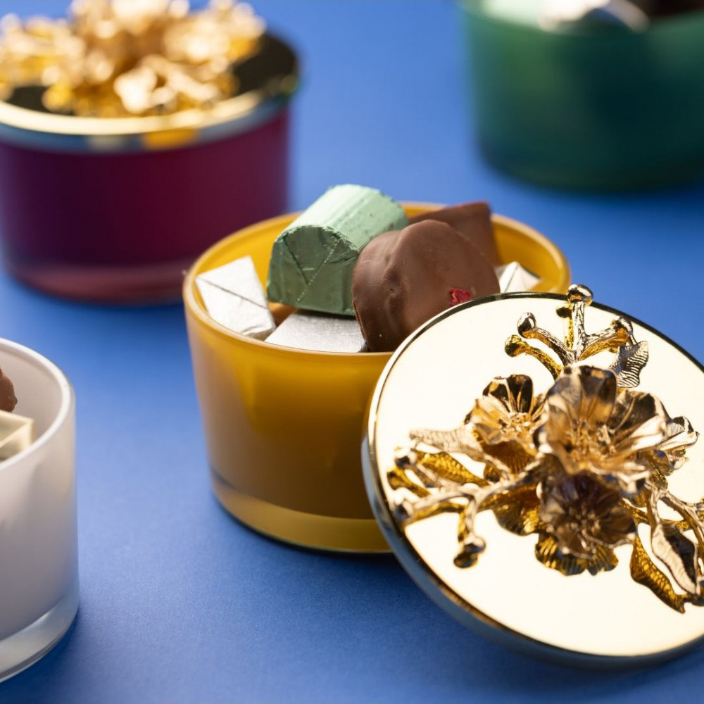 Boite à bijoux garnie de chocolat