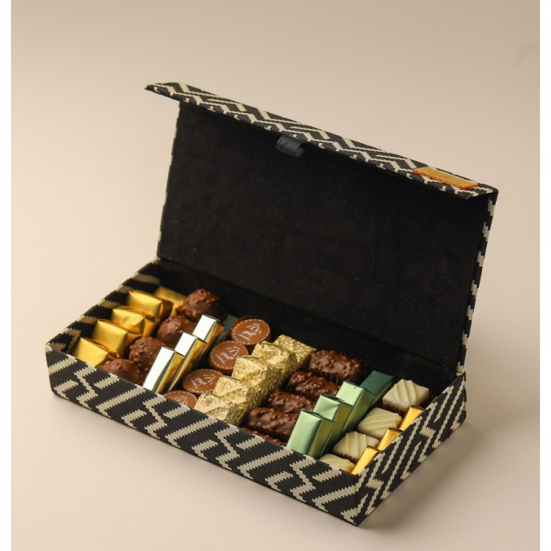 Boite chocolat -Blanc et noir L