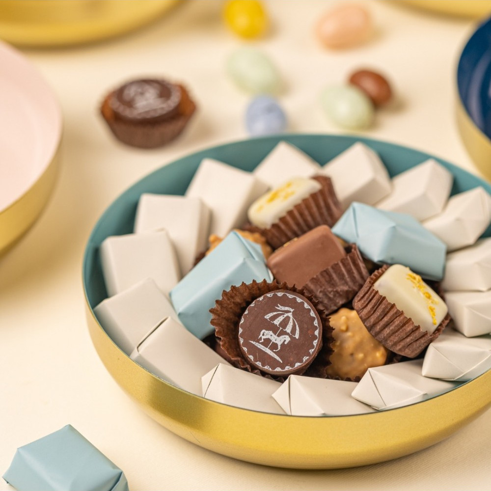 Plateau coloré - Cadeau chocolat