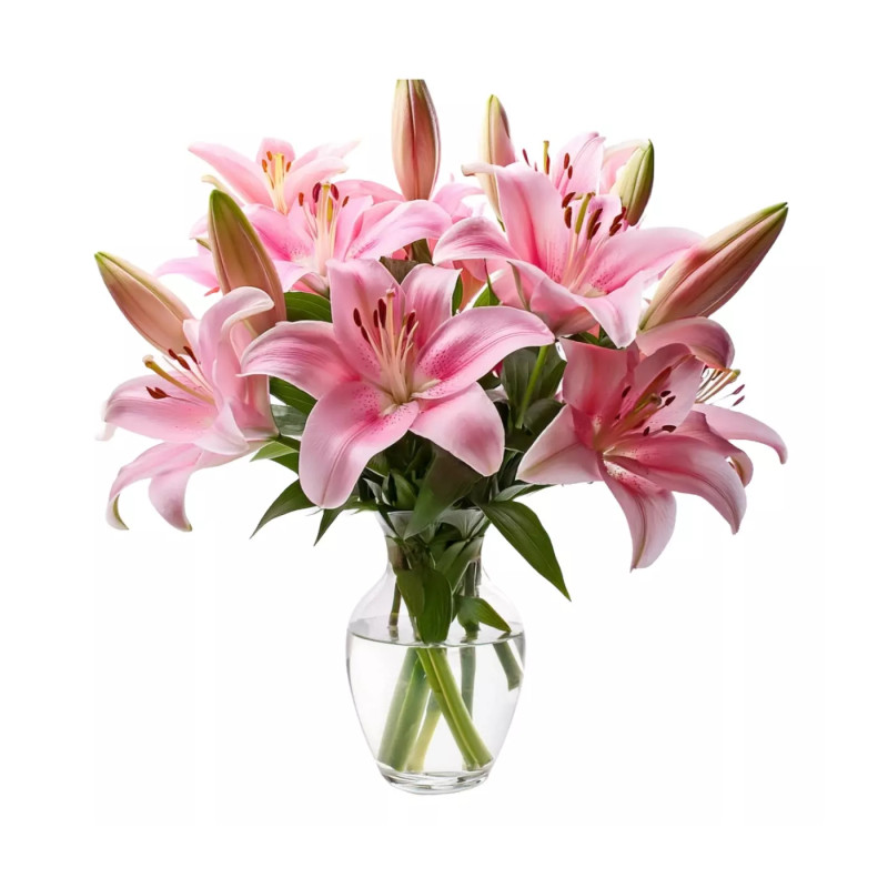 Bouquet de Lys roses