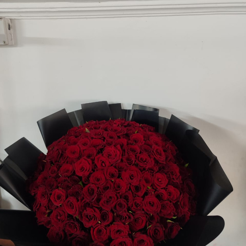 bouquet de 100 roses rouge