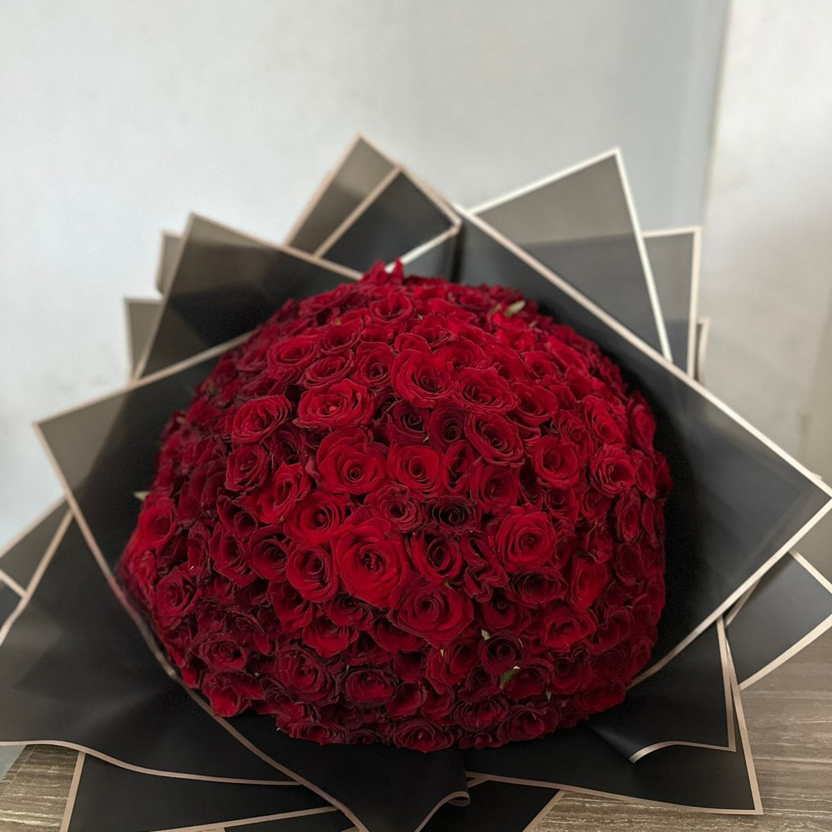 bouquet de 100 roses rouge